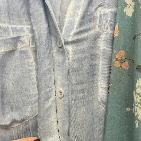 Cloth & Stone V Neck Hidden Button Up Lightweight Long Sleeve Bundle - Sz Small - Picture 7 of 15